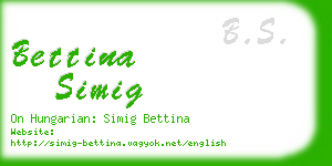 bettina simig business card